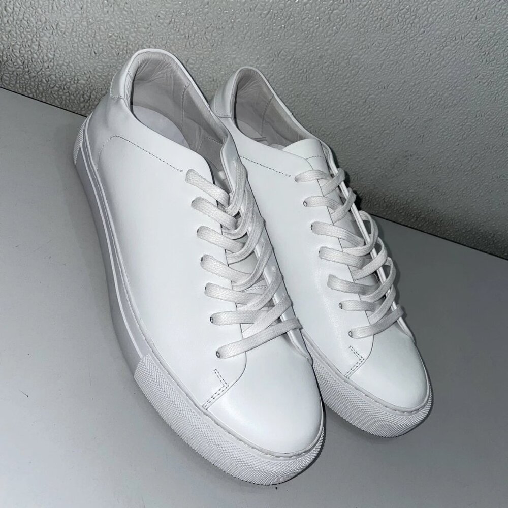 Beckett Simonon Mens Reid Sneakers Size 6 White Comfort Low-Top Round Toe